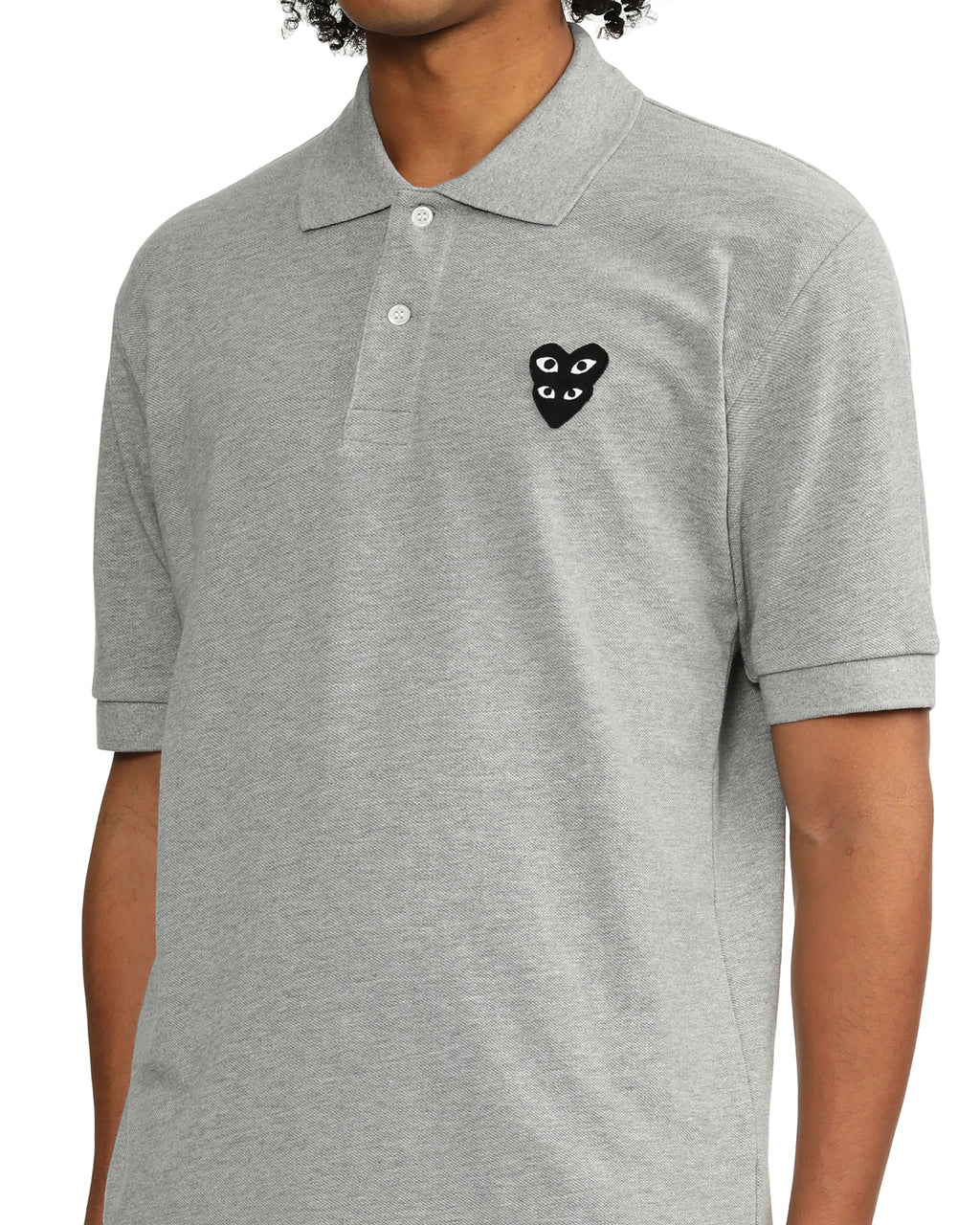Stacked heart polo shirt
