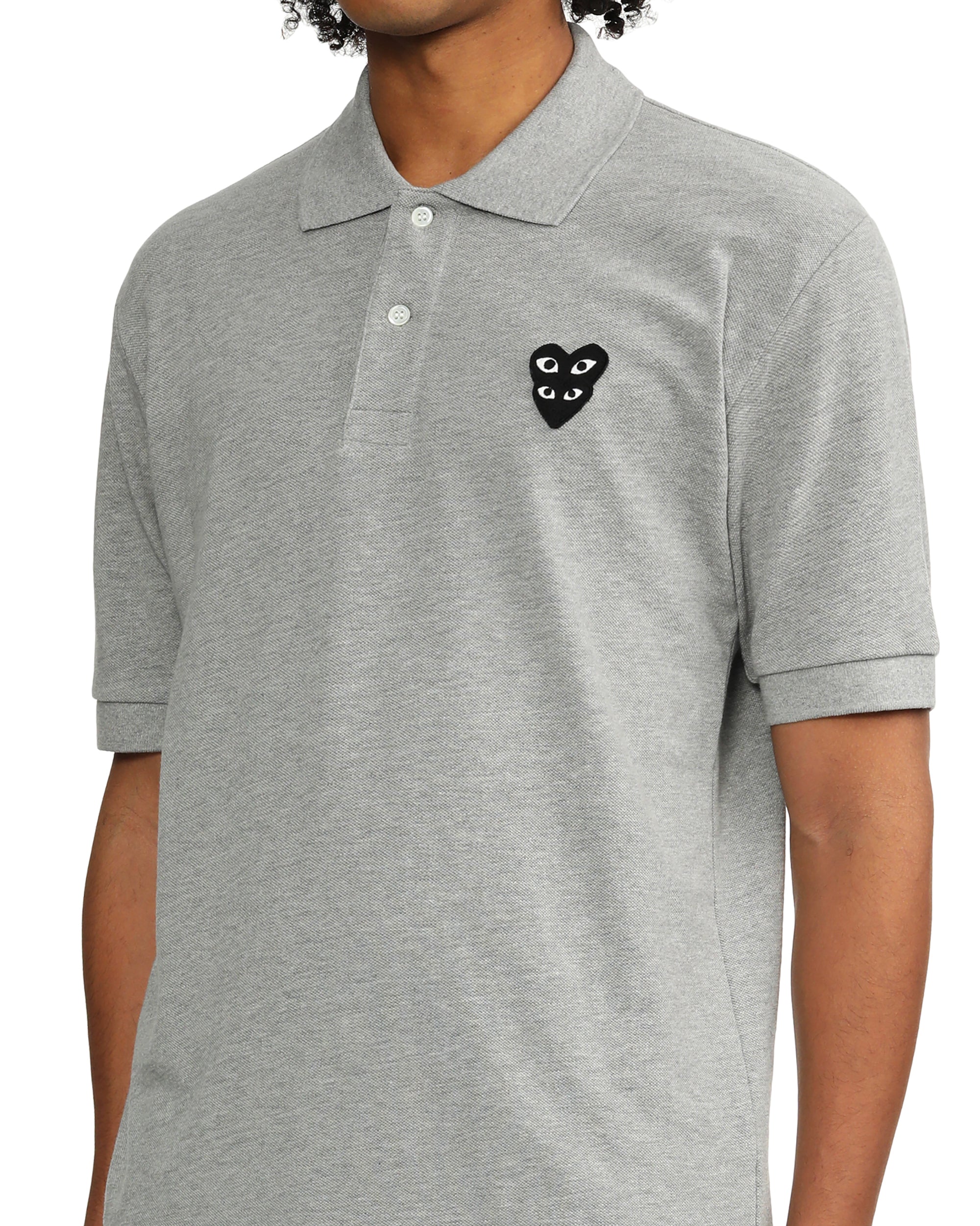 Stacked heart polo shirt