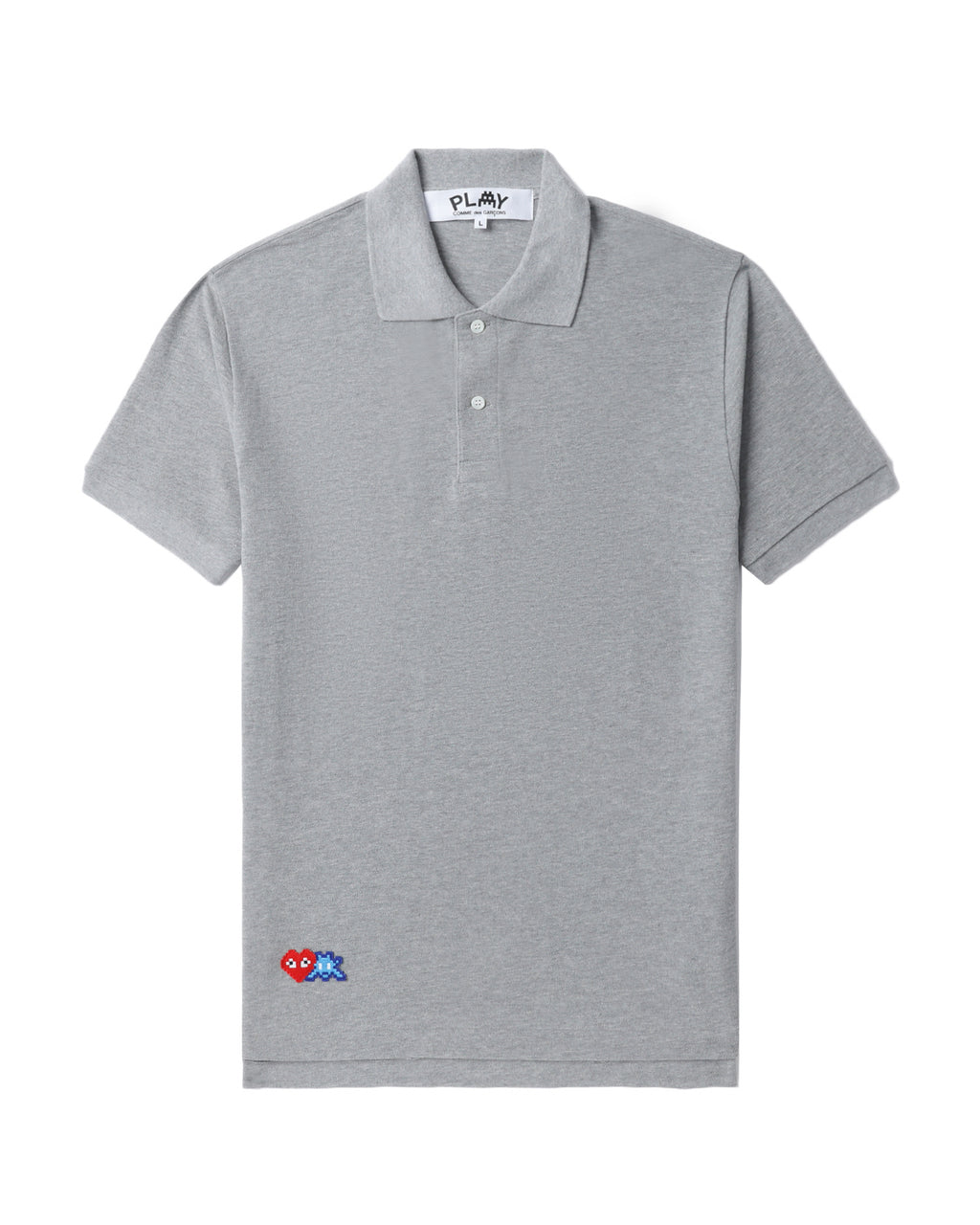 X INVADER embroidered short sleeve polo shirt