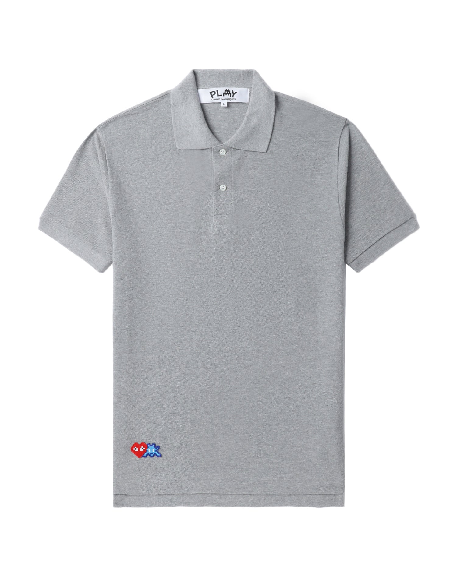 X INVADER embroidered short sleeve polo shirt
