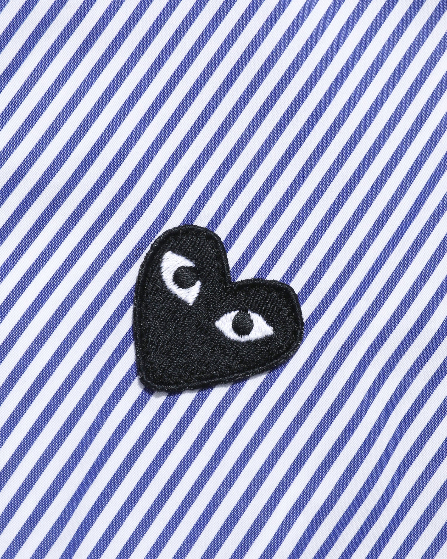 Heart logo pinstripes shirt