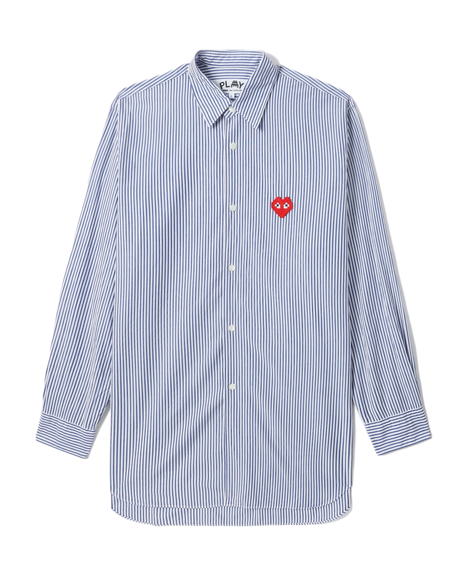 X INVADER logo stripe shirt
