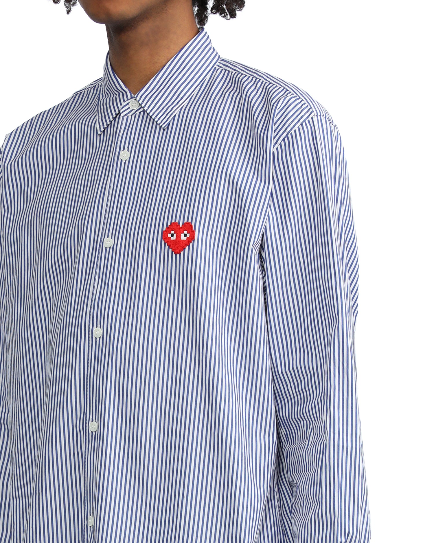 X INVADER logo stripe shirt