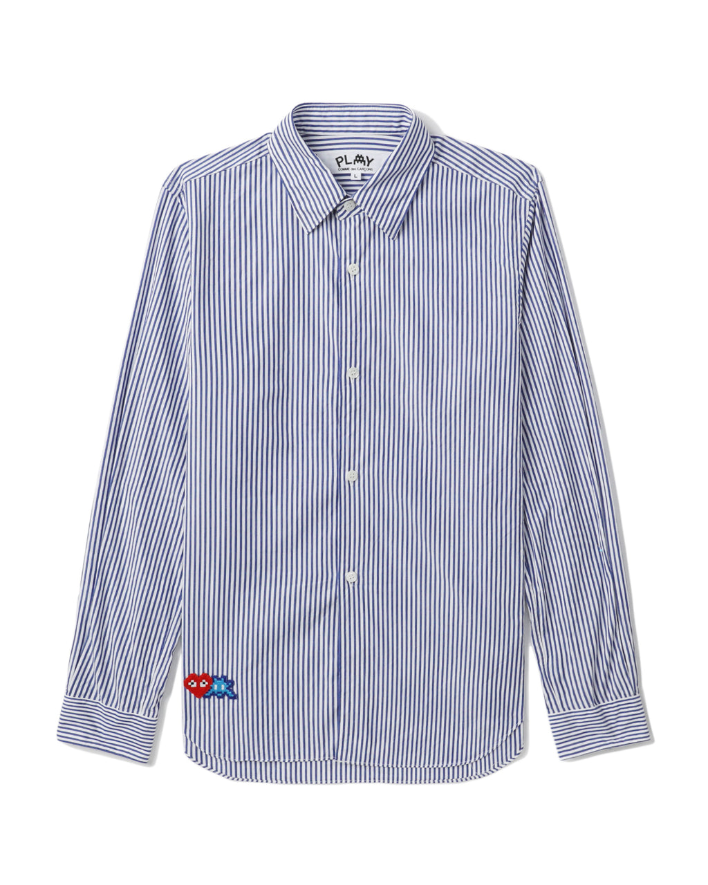 X INVADER striped long-sleeve shirt