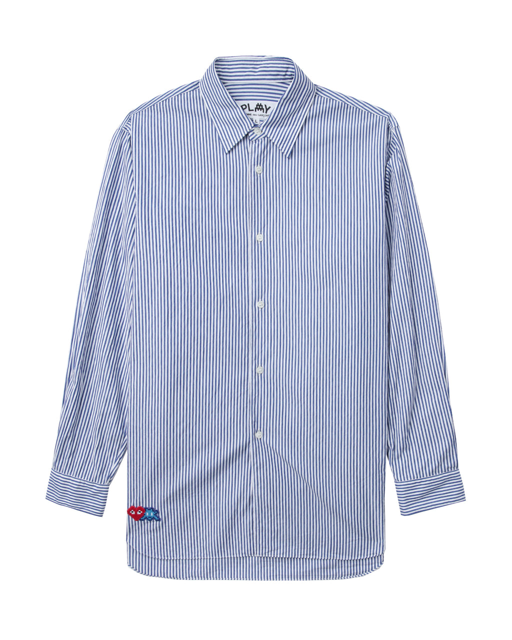 X INVADER logo stripe shirt
