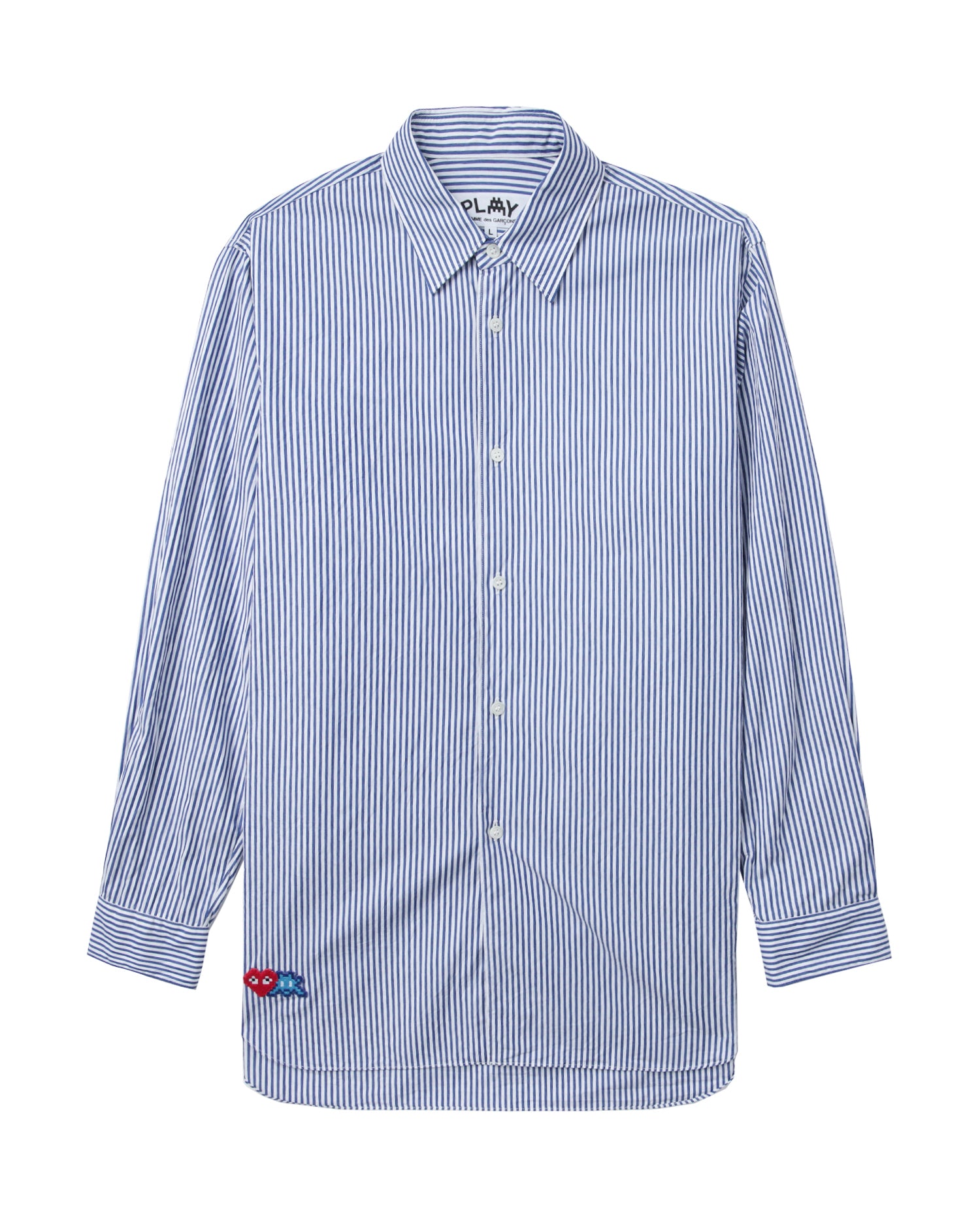 X INVADER logo stripe shirt