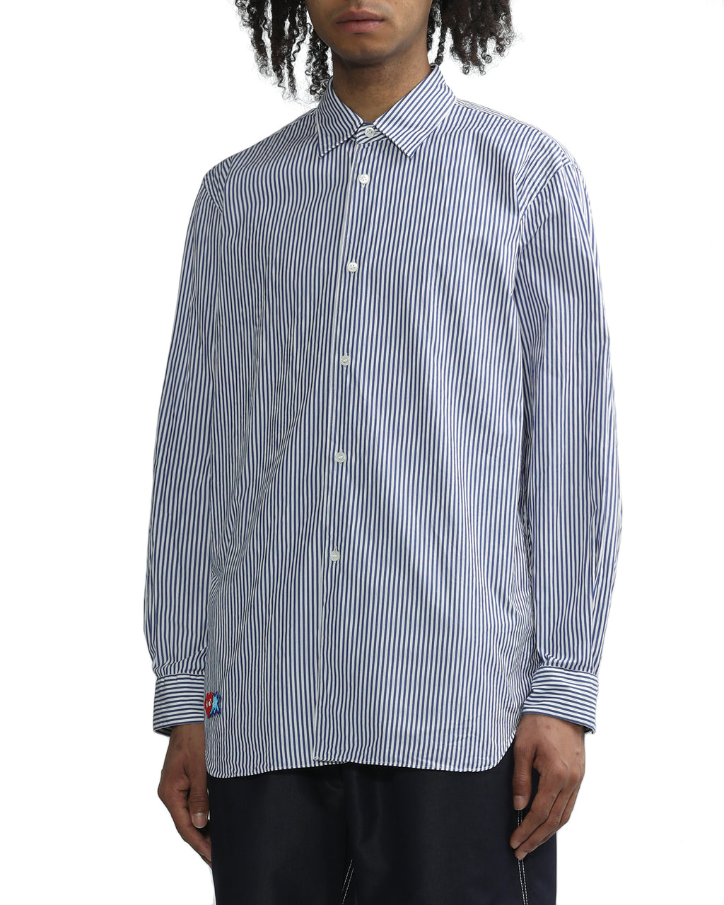 X INVADER logo stripe shirt