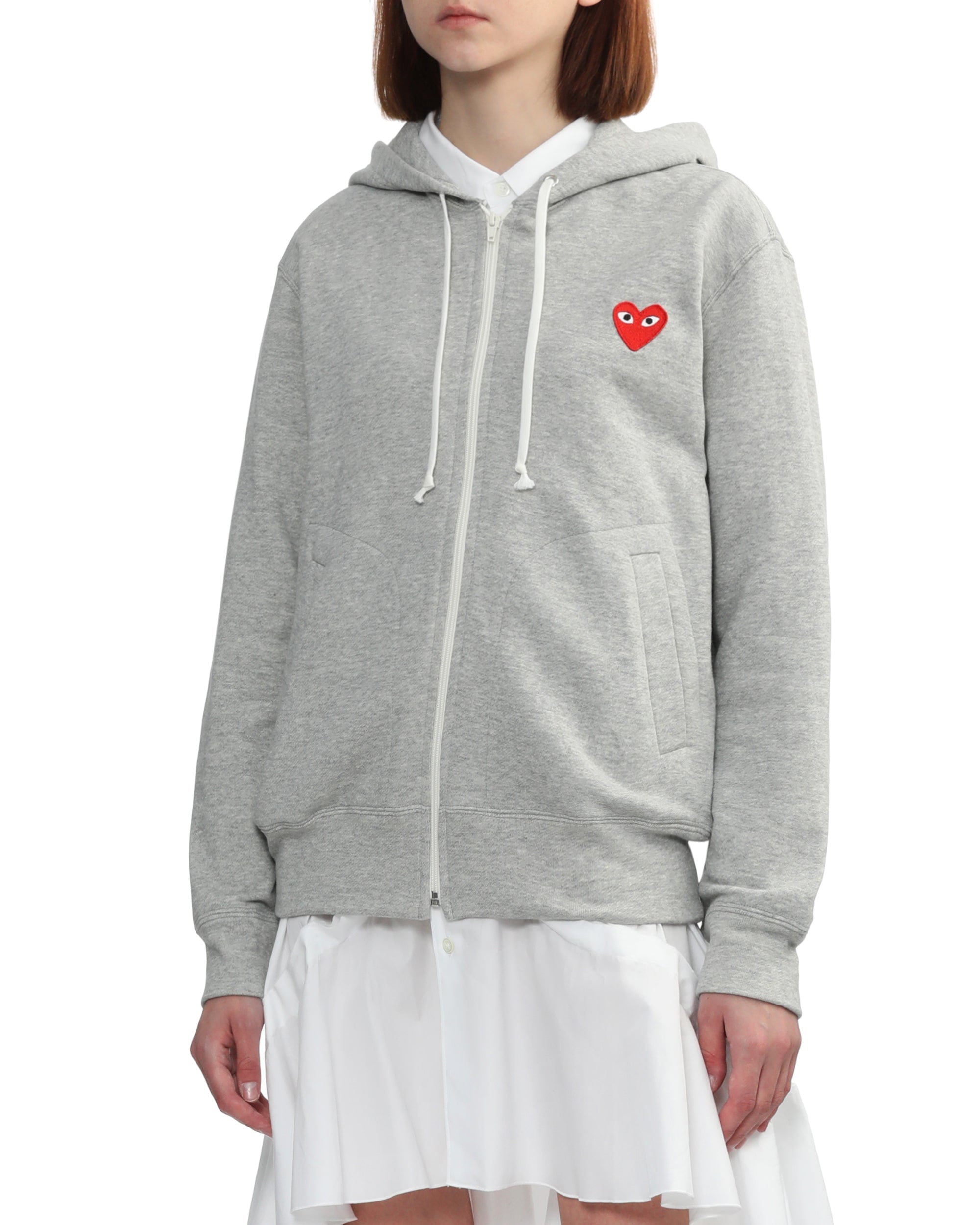 Multi logo zip up hoodie
