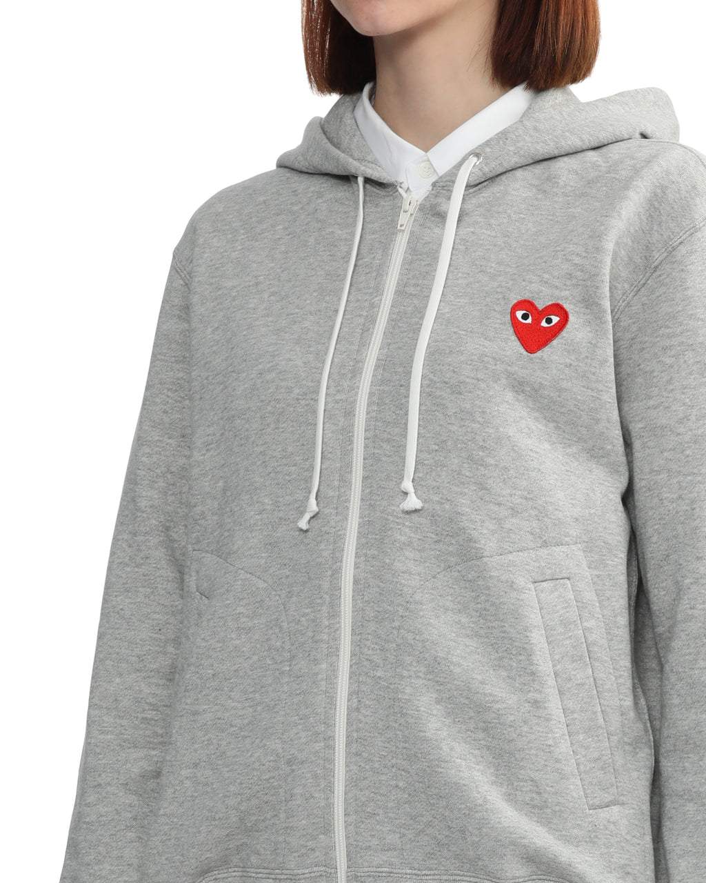 Multi logo zip up hoodie