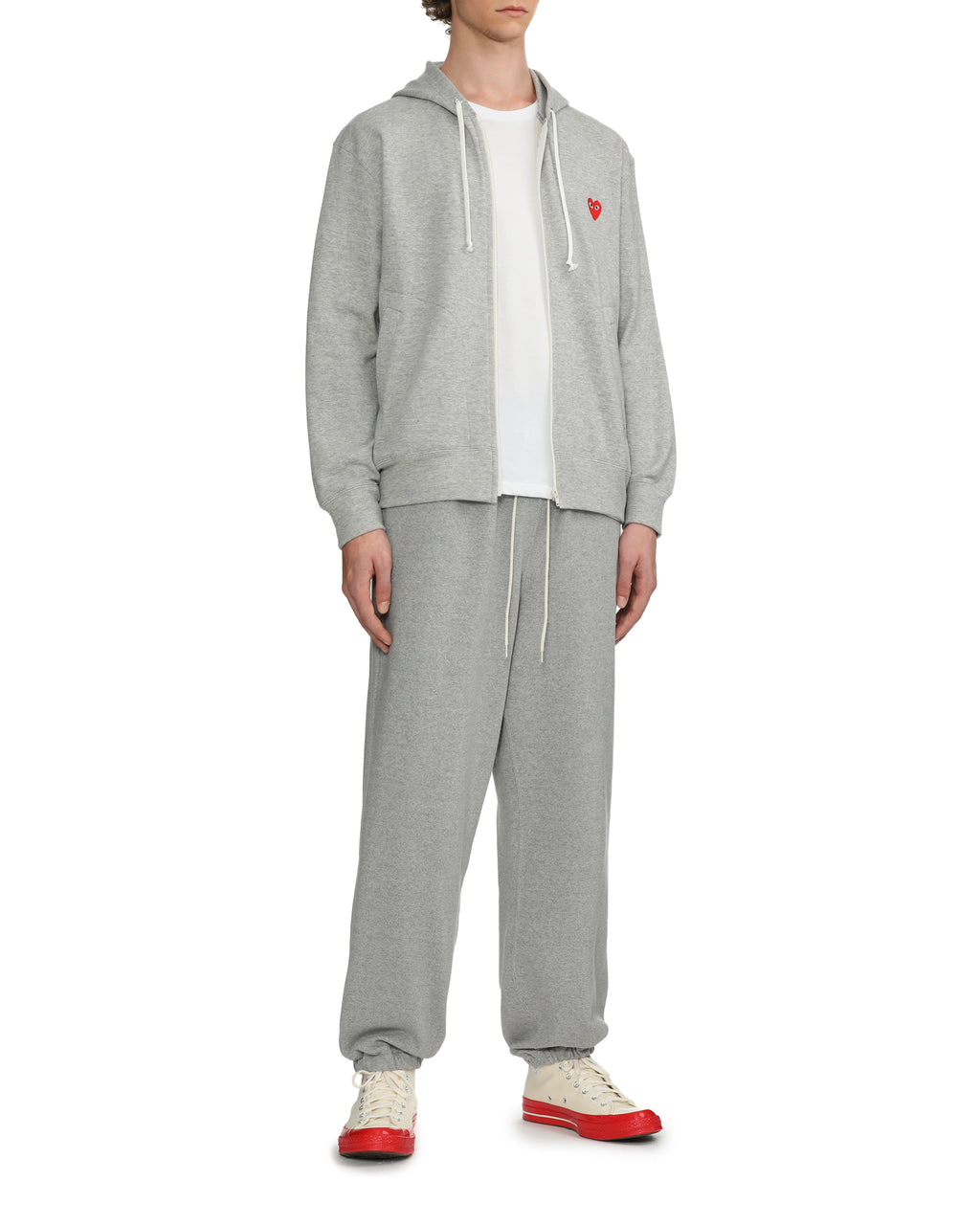 Multi logo zip up hoodie