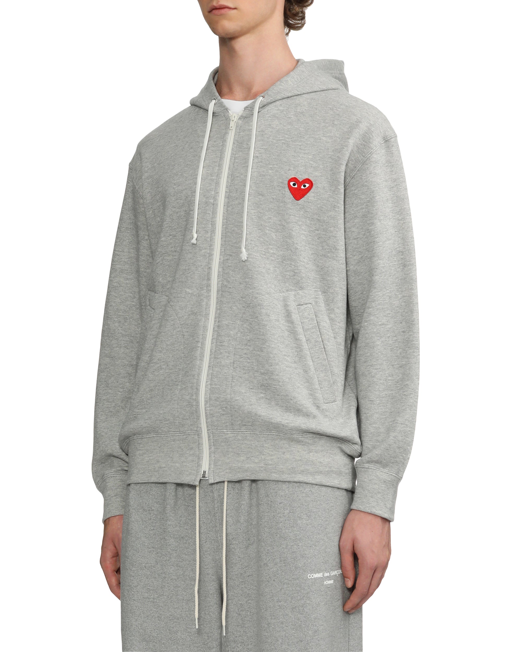 Multi logo zip up hoodie