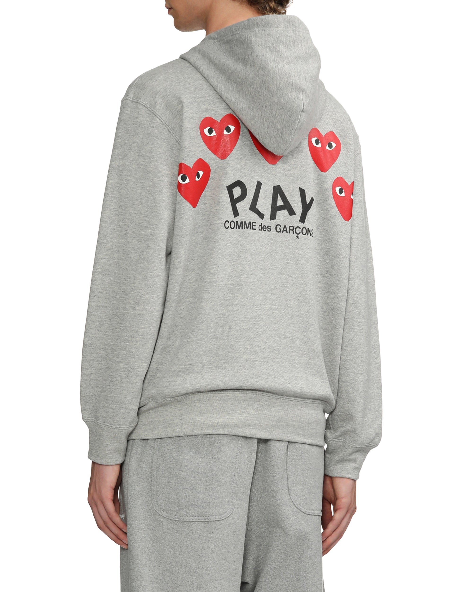 Multi logo zip up hoodie