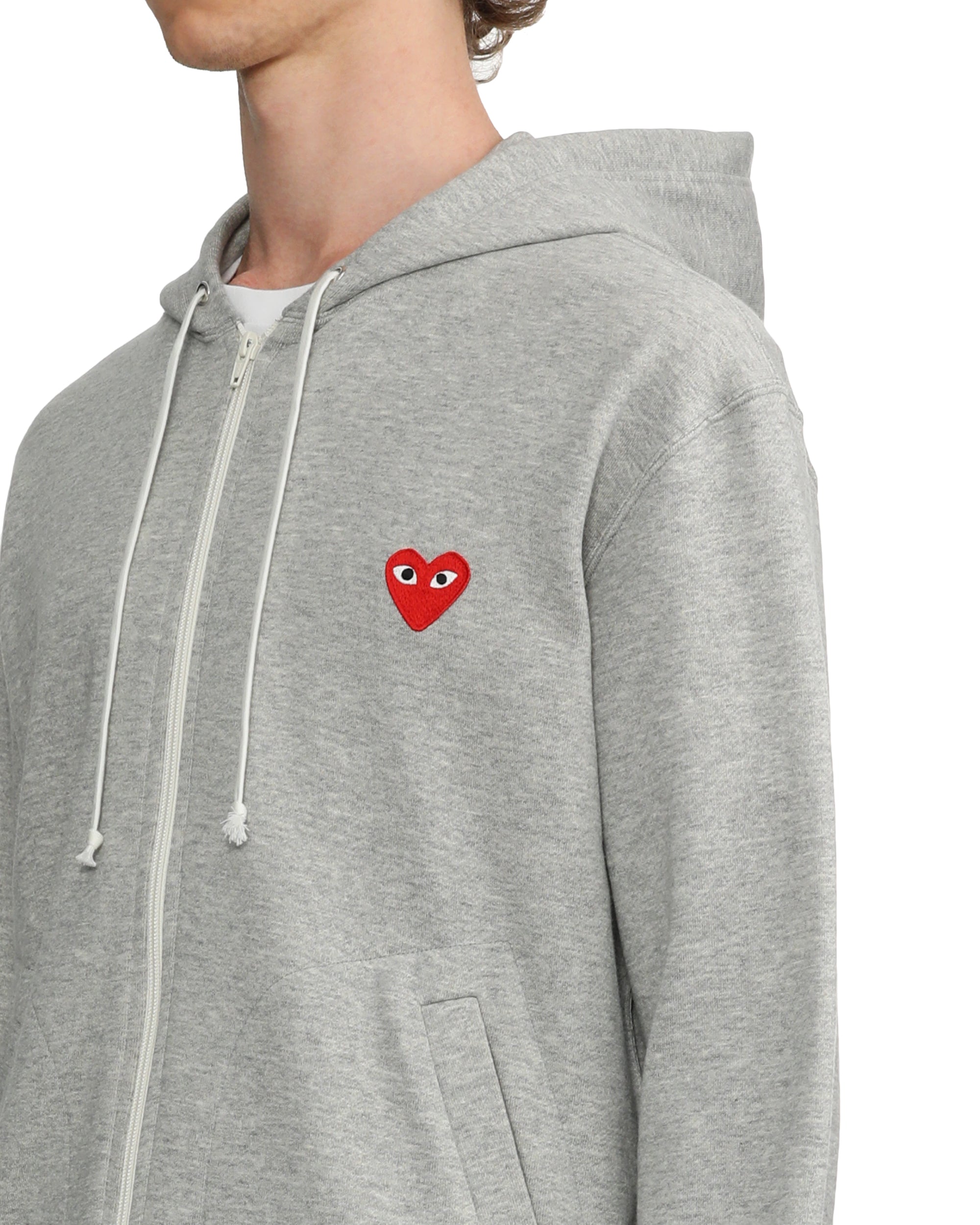 Multi logo zip up hoodie