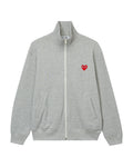 Heart logo zip-up cardigan