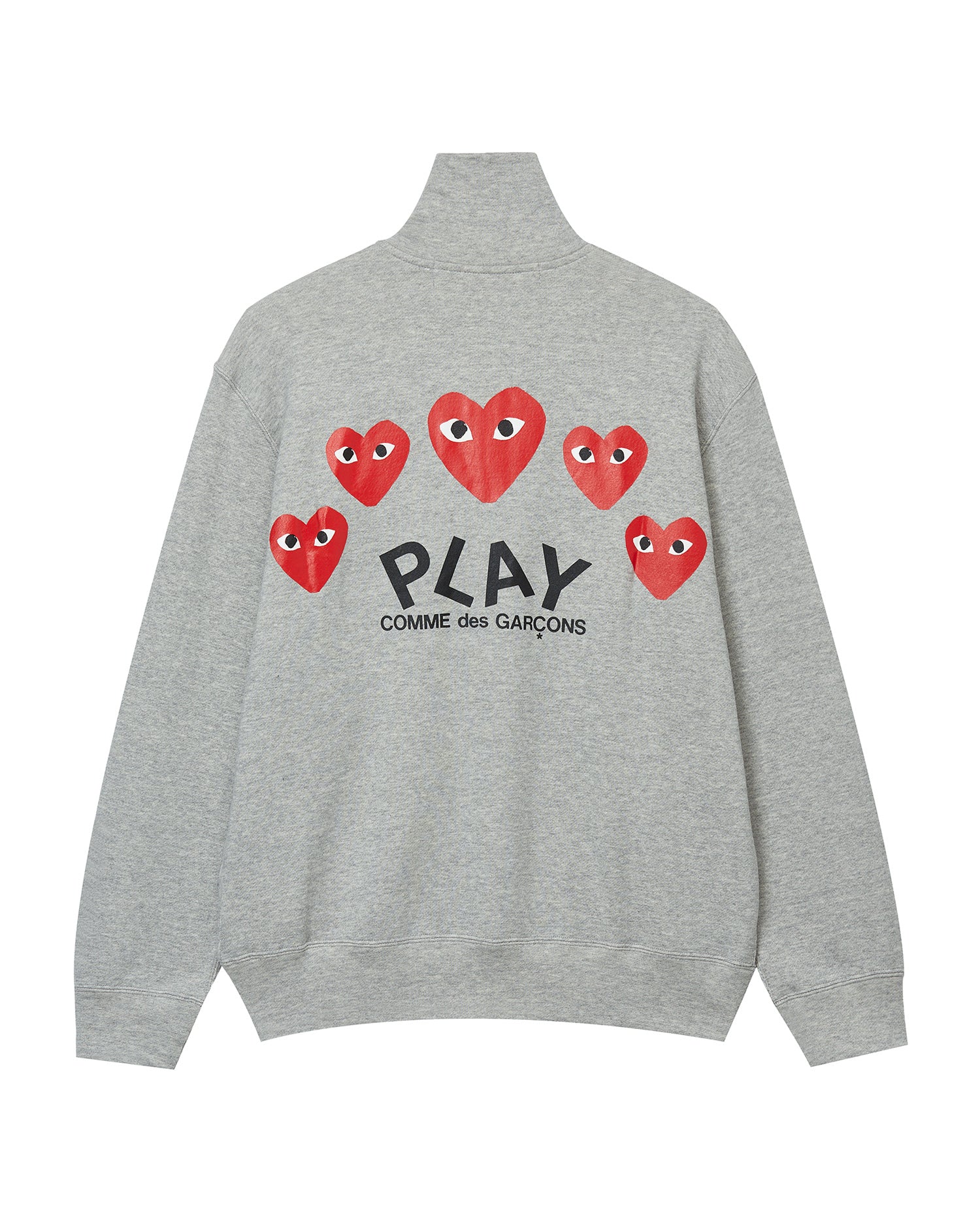 Heart logo zip-up cardigan