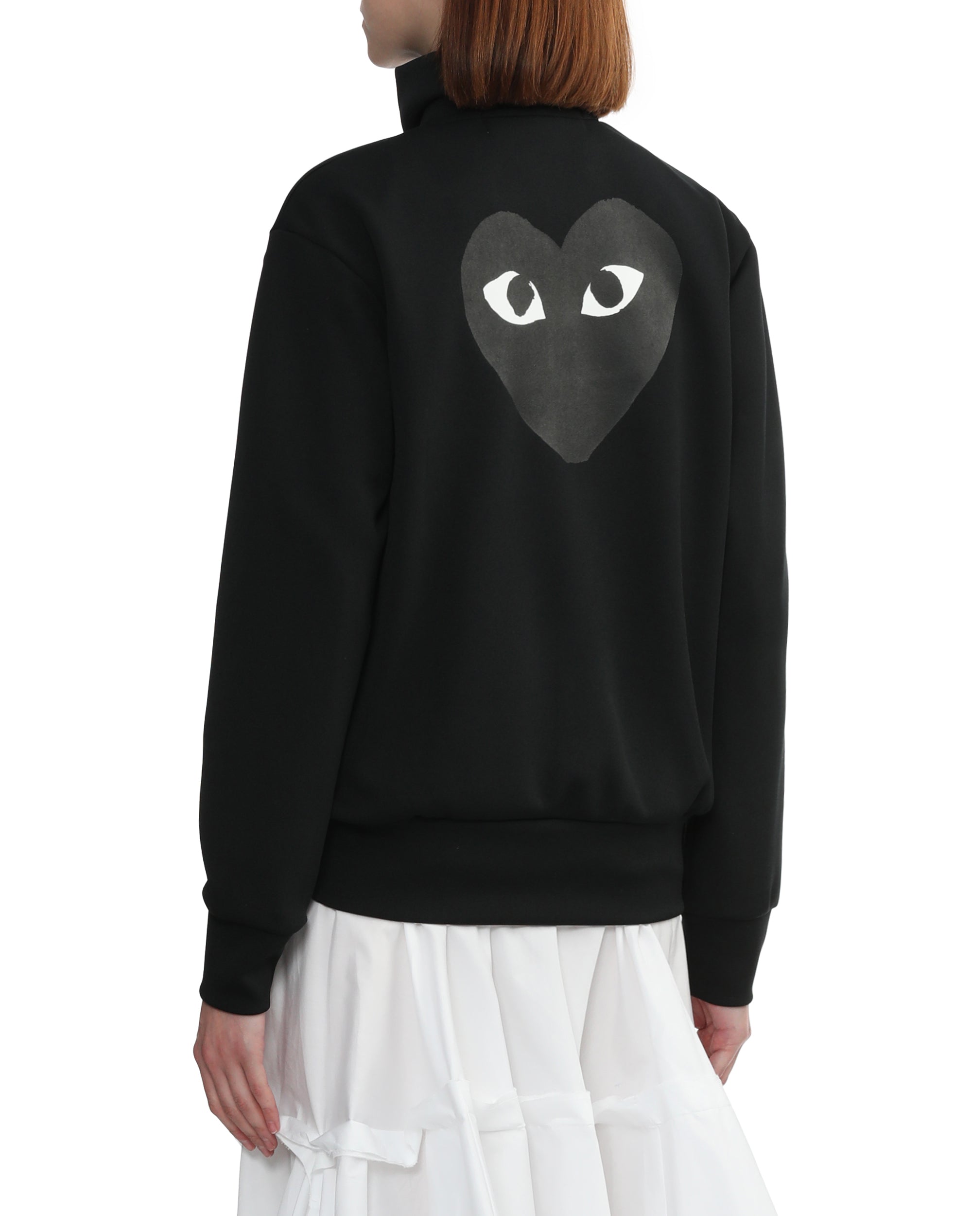 Heart emblem zip-up jacket