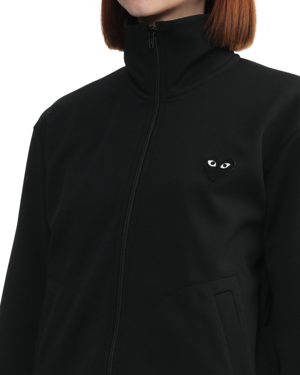 Heart emblem zip-up jacket