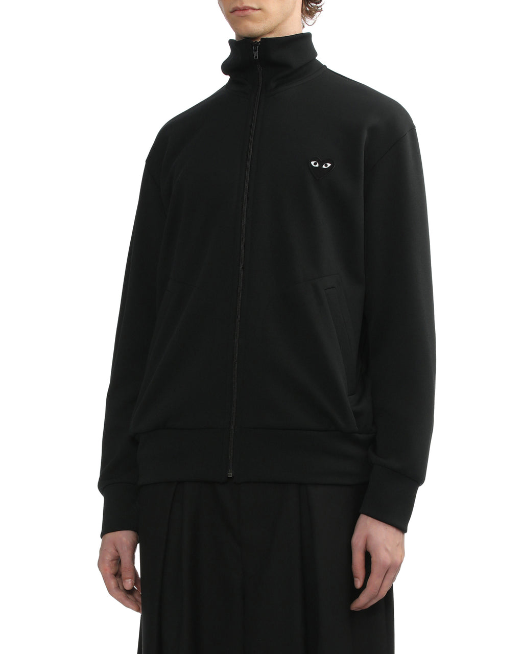 Heart emblem zip-up jacket