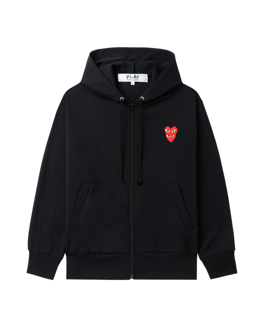 Merged heart emblem hoodie