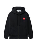 Merged heart emblem hoodie