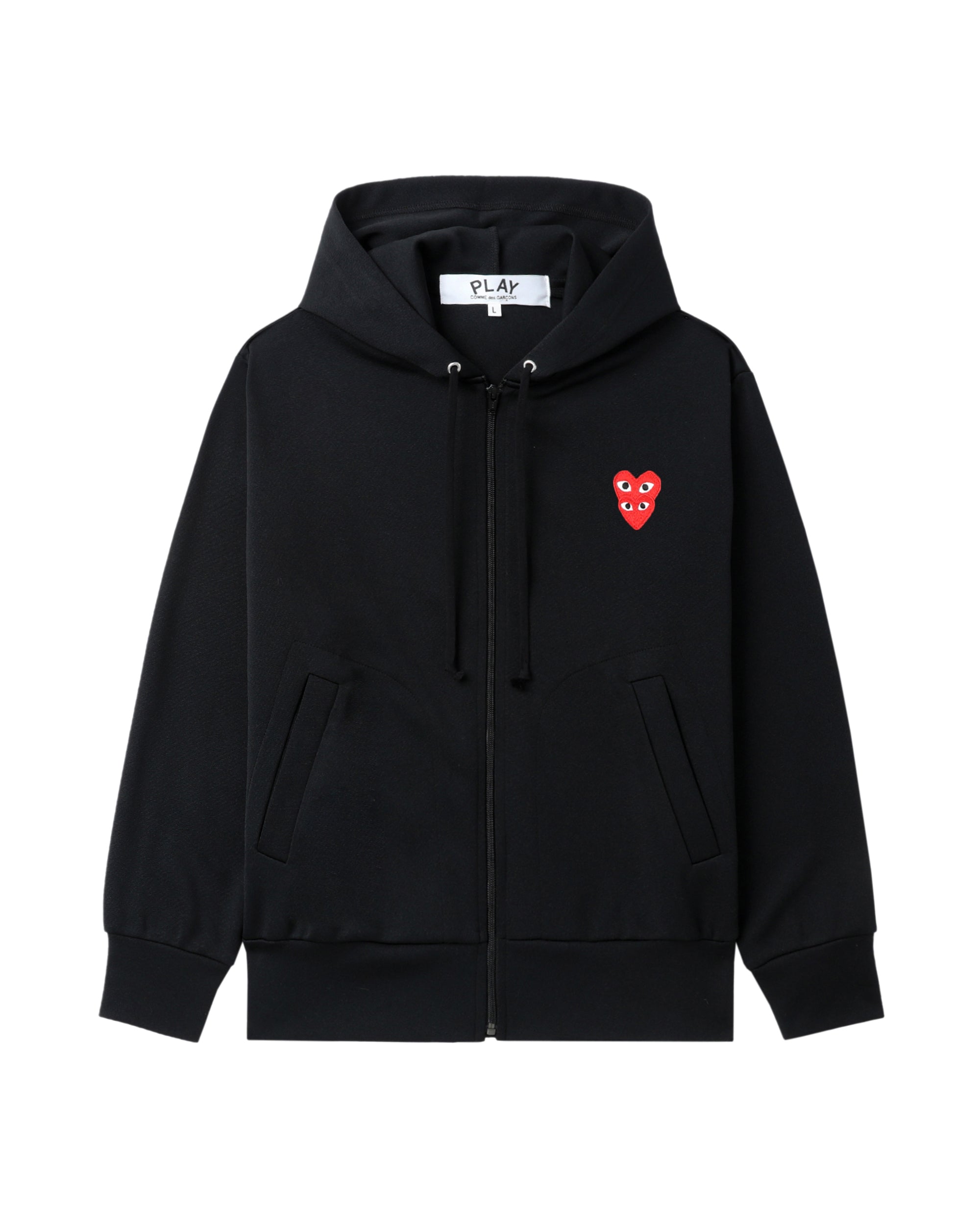 Merged heart emblem hoodie