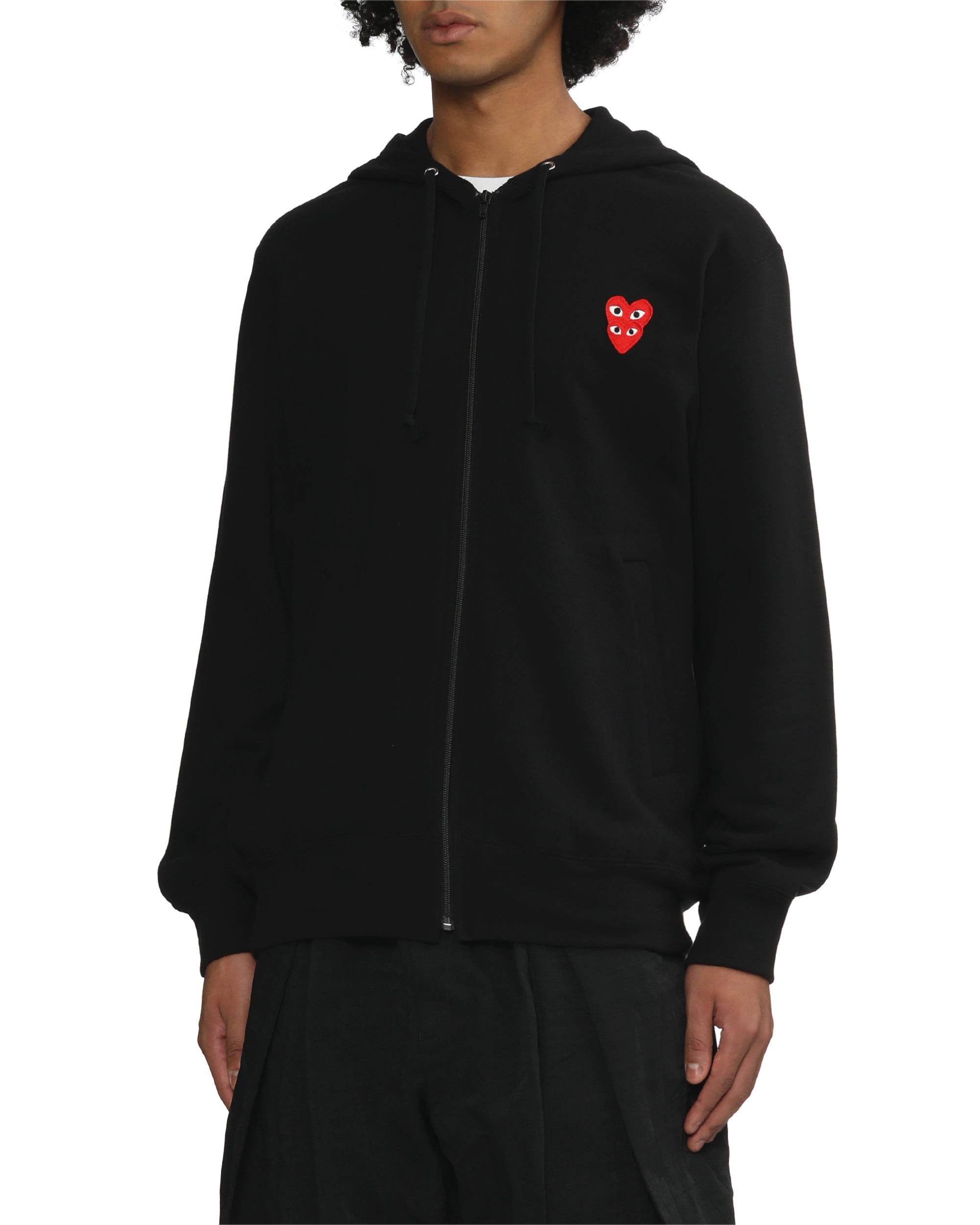 Merged heart emblem hoodie
