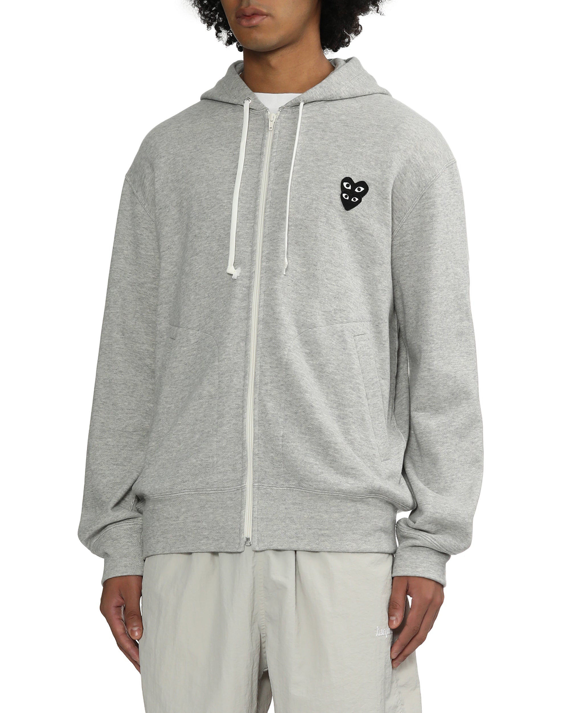 Logo embroidered zip-up jacket