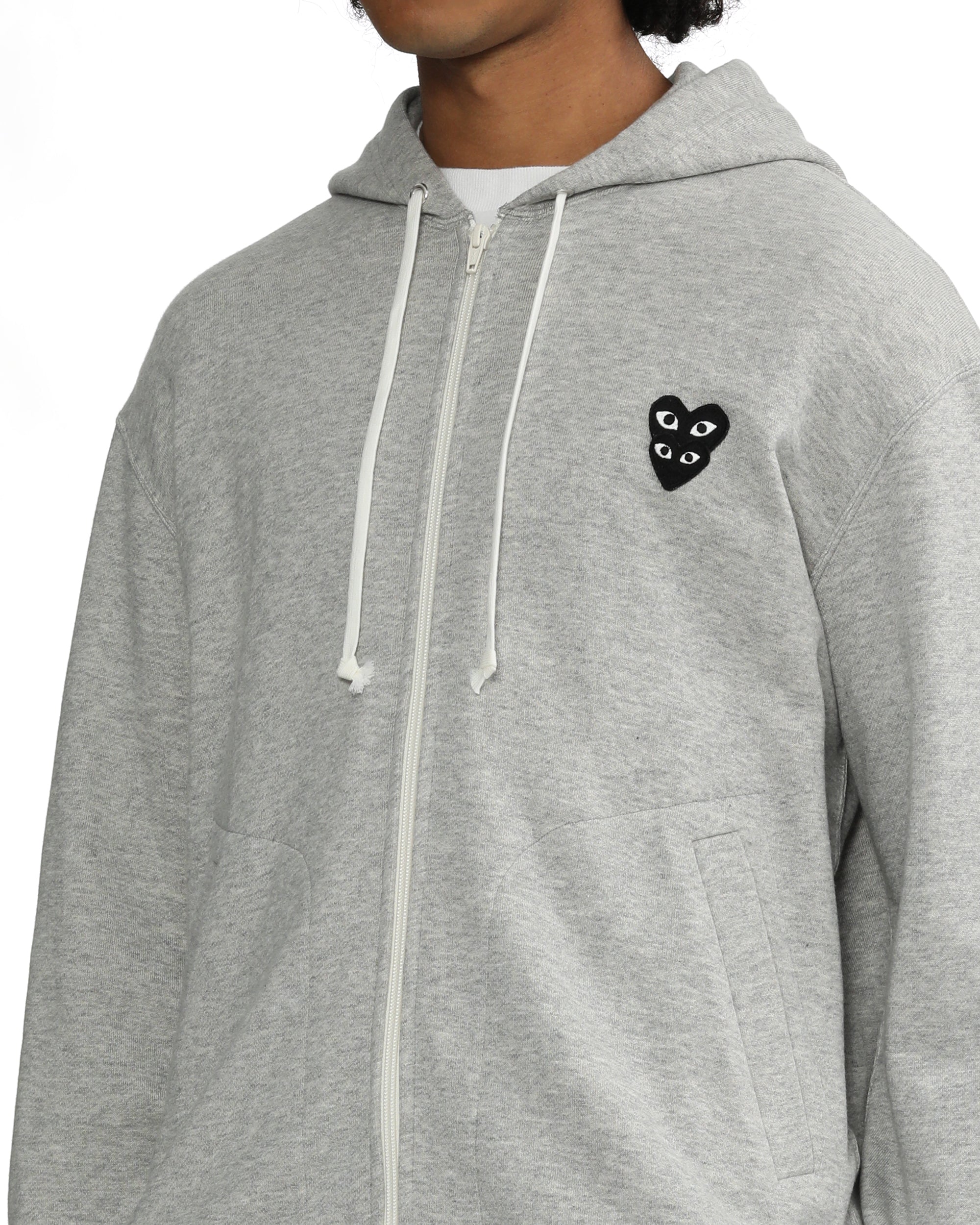 Logo embroidered zip-up jacket