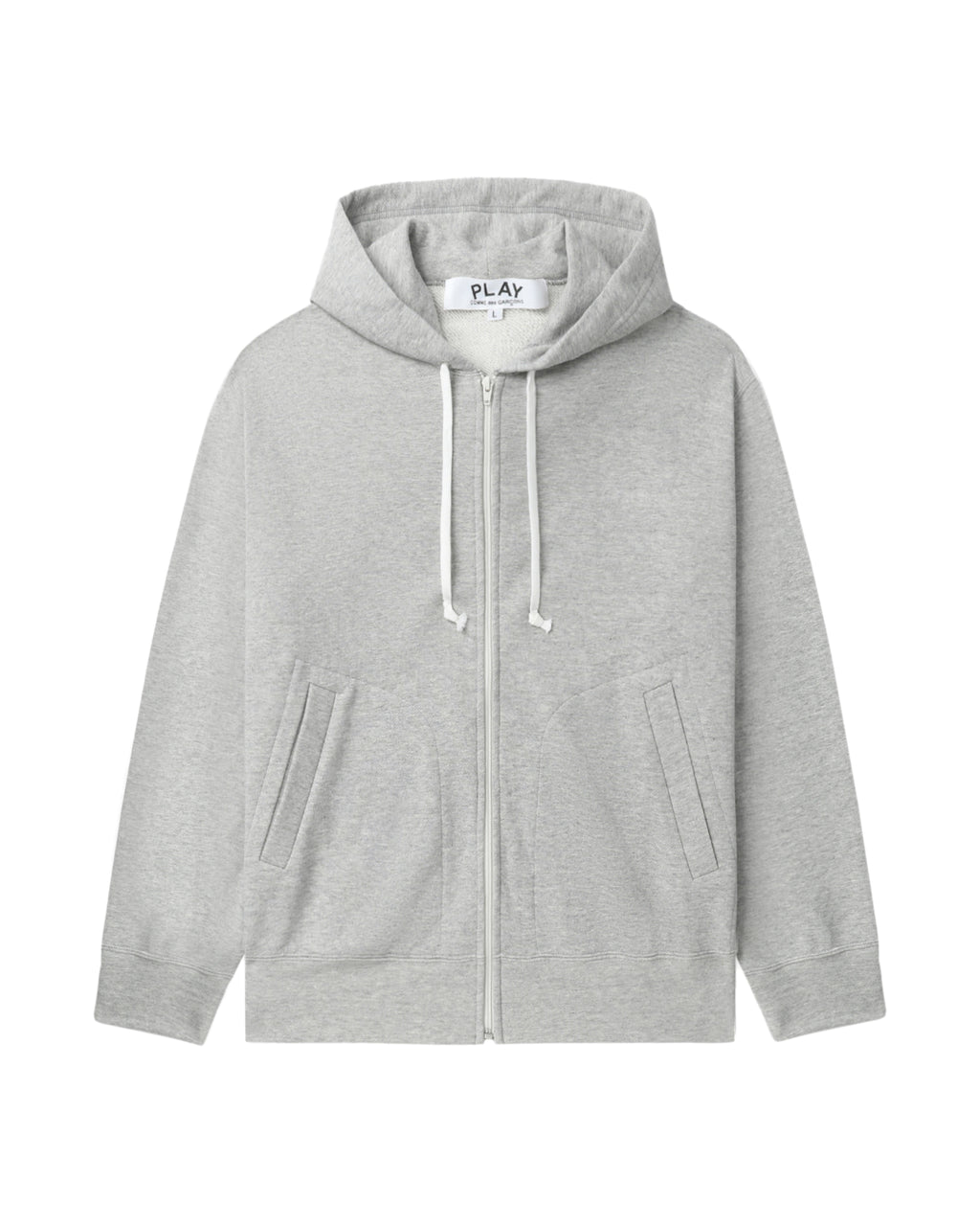 Heart emblem zip-up hoodie