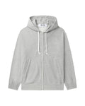 Heart emblem zip-up hoodie