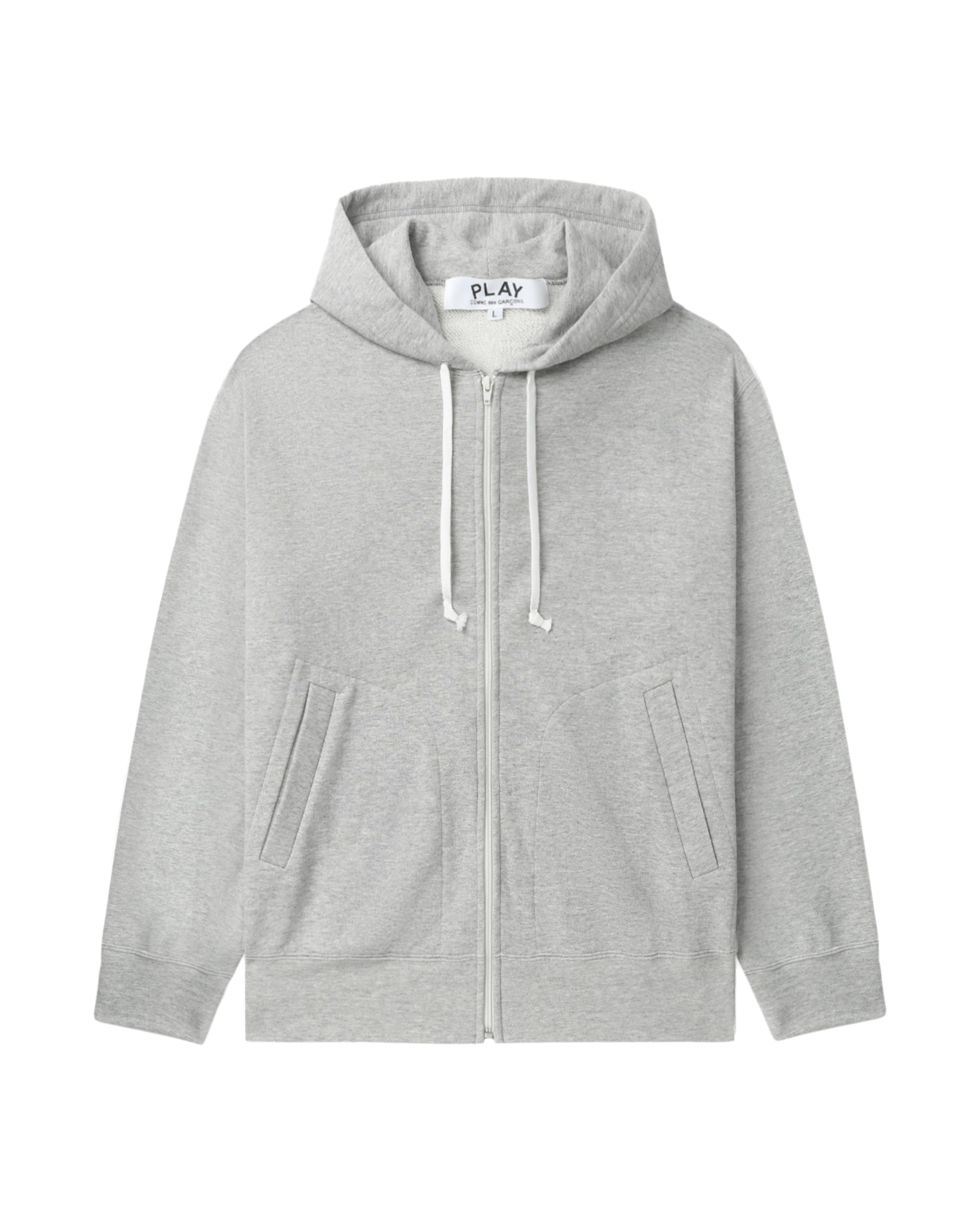 Heart emblem zip-up hoodie