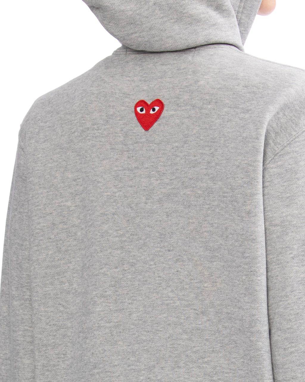 Heart emblem zip-up hoodie