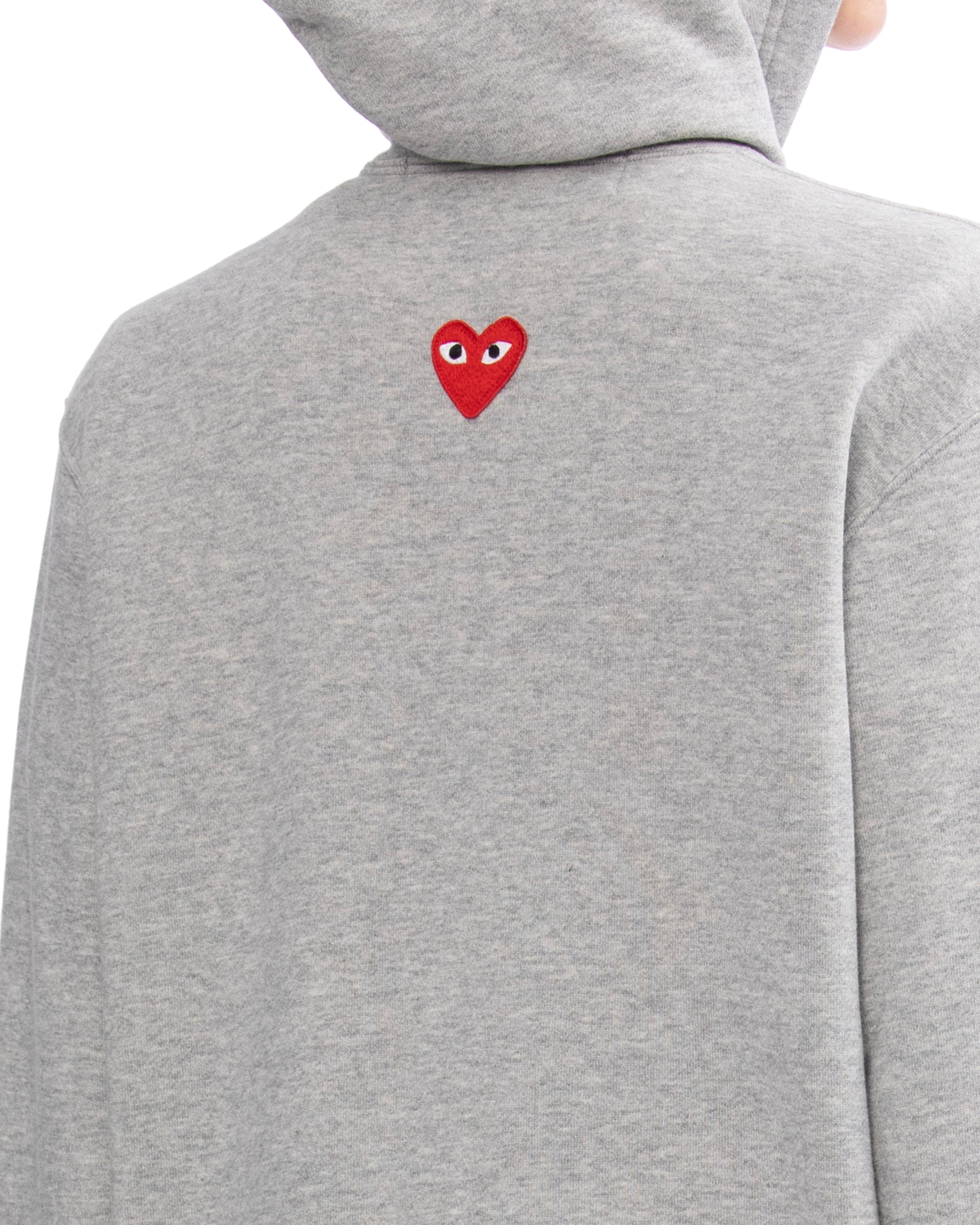 Heart emblem zip-up hoodie