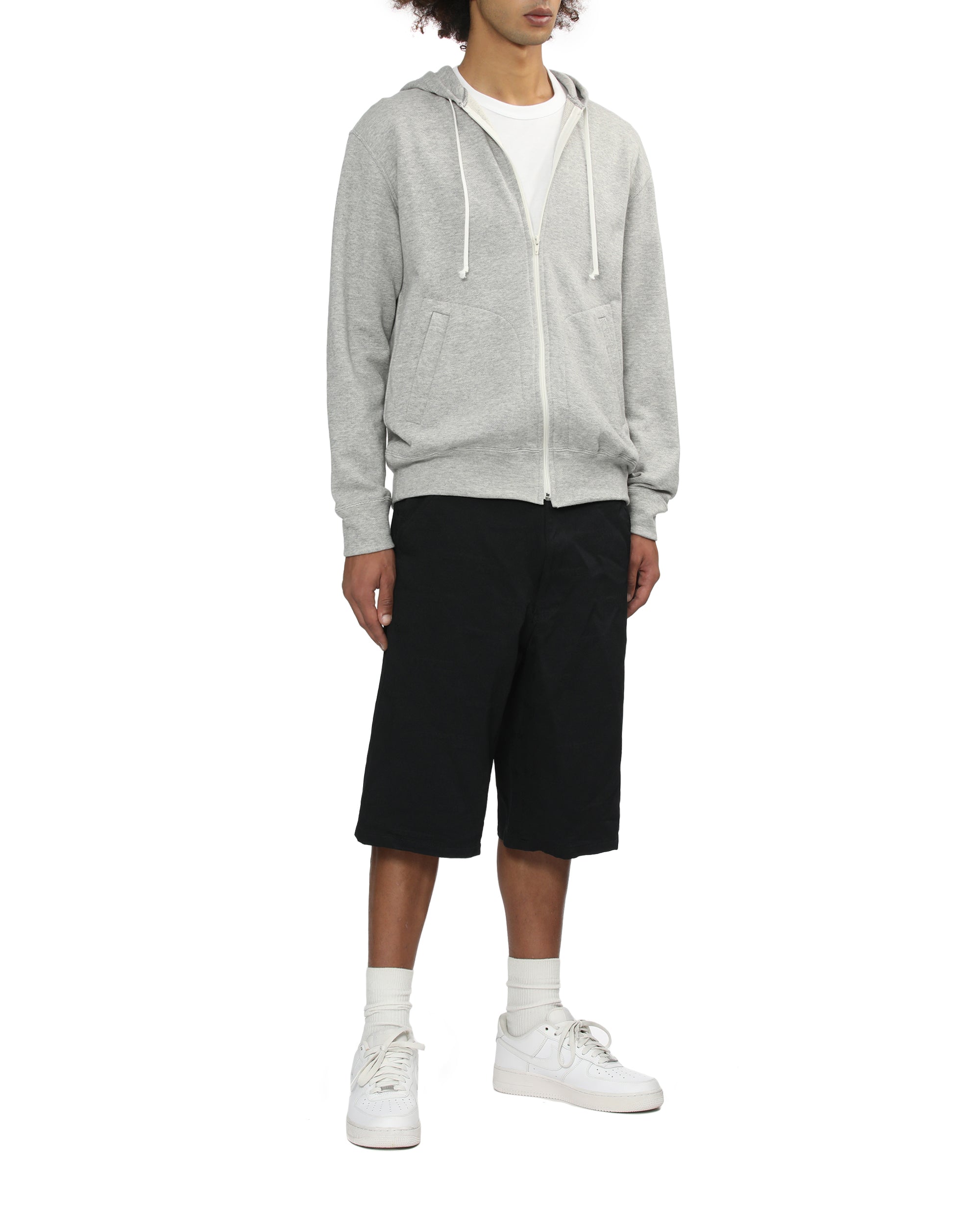 Heart emblem zip-up hoodie