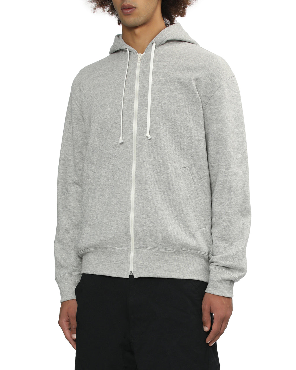 Heart emblem zip-up hoodie