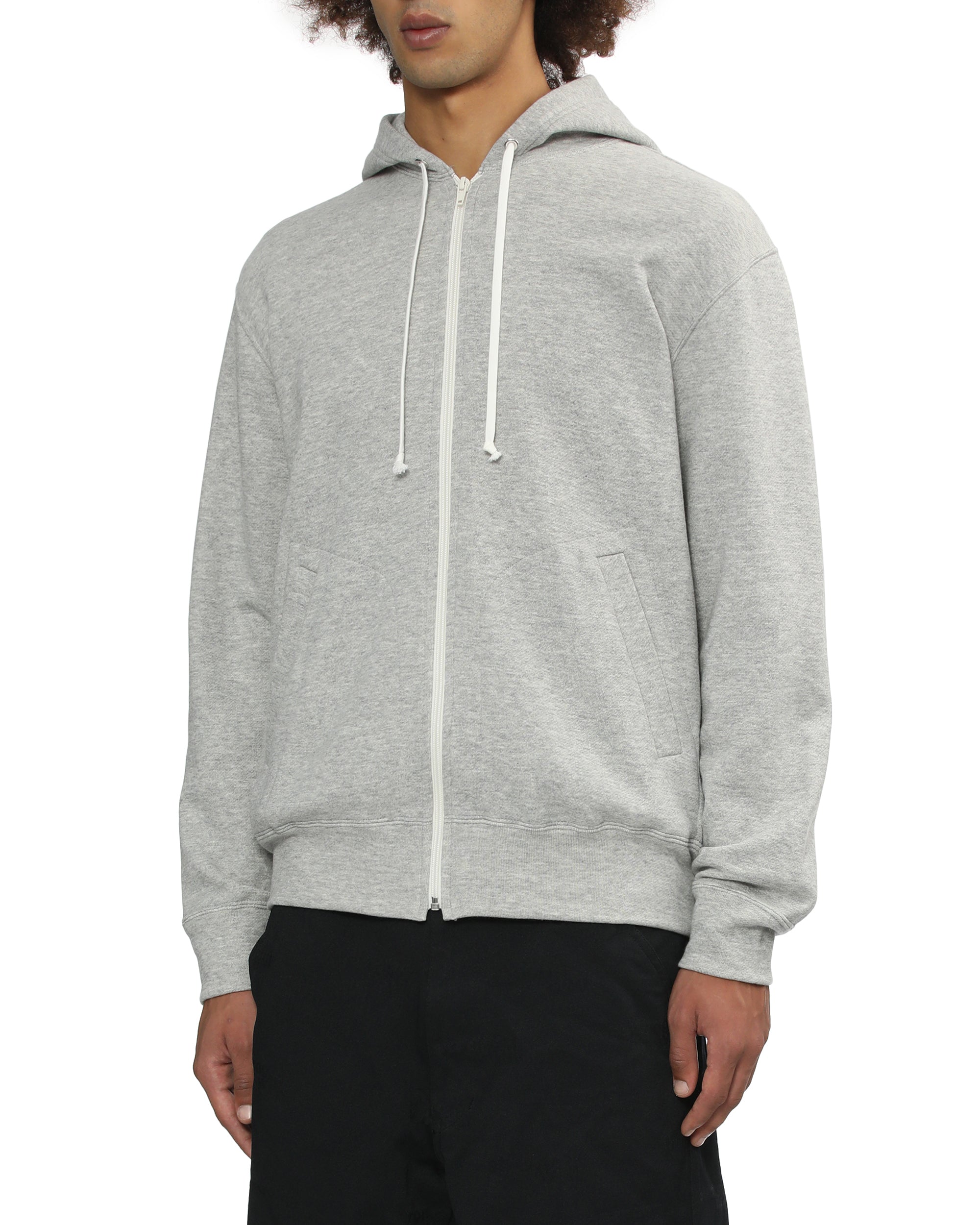Heart emblem zip-up hoodie