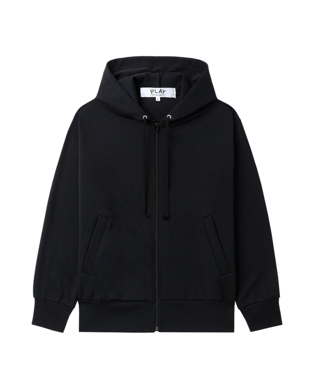 Heart emblem zip-up hoodie