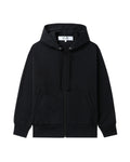 Heart emblem zip-up hoodie