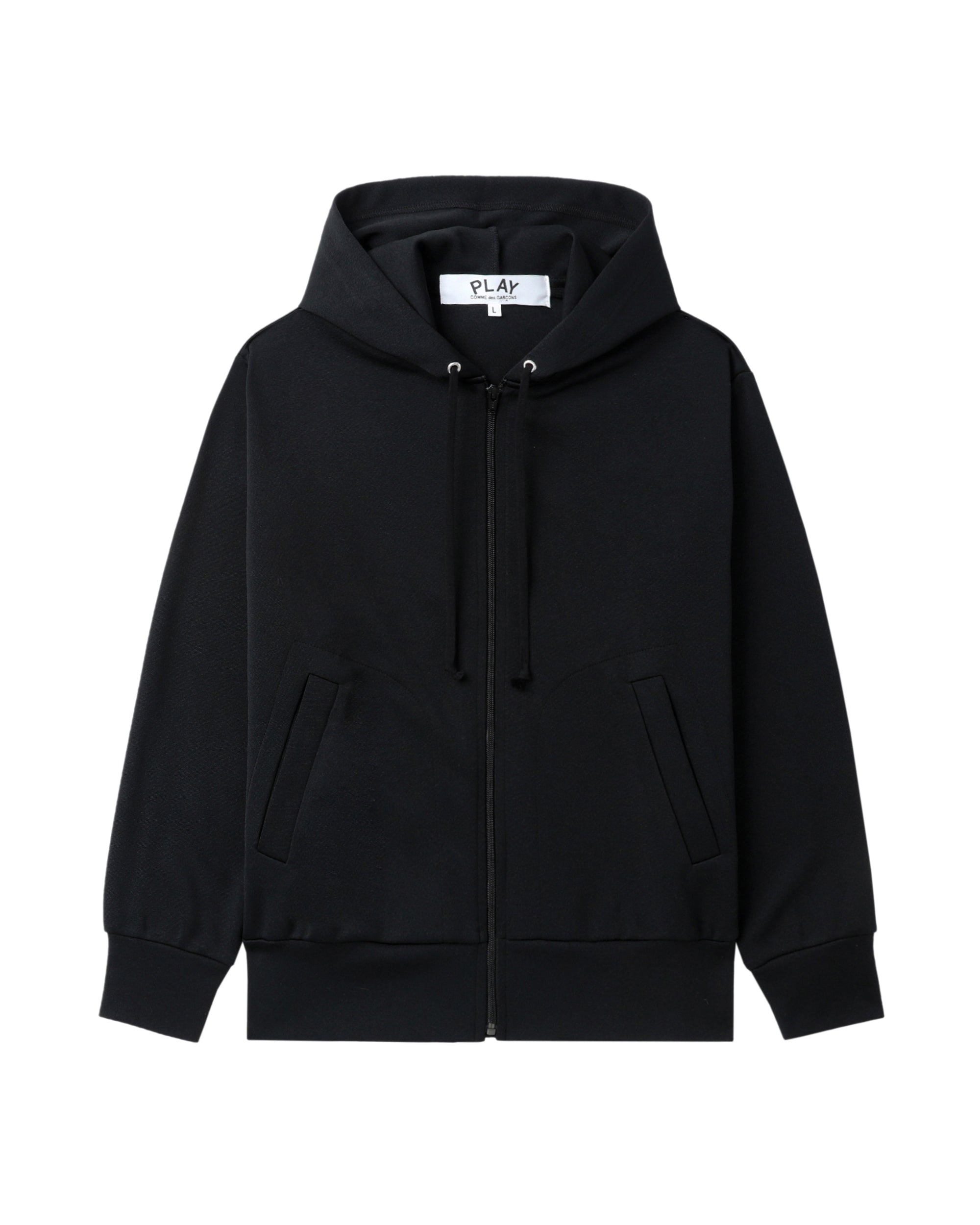 Heart emblem zip-up hoodie