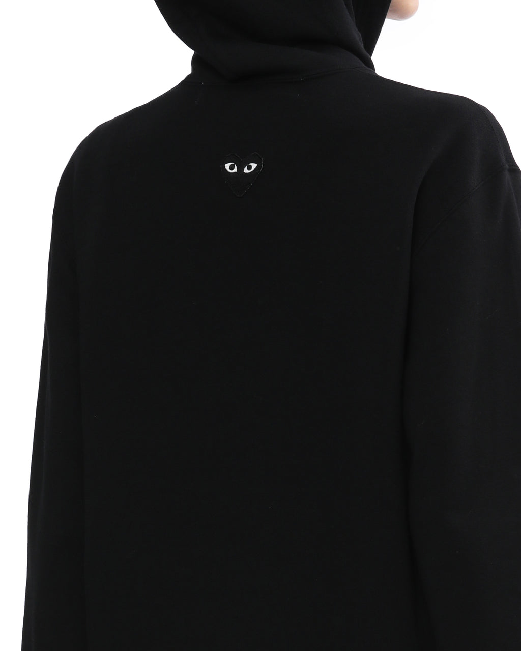 Heart emblem zip-up hoodie