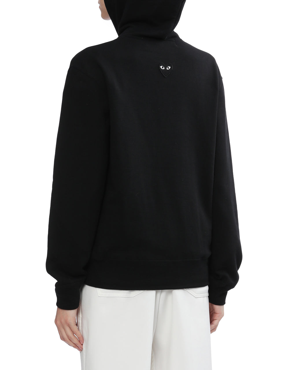 Heart emblem zip-up hoodie