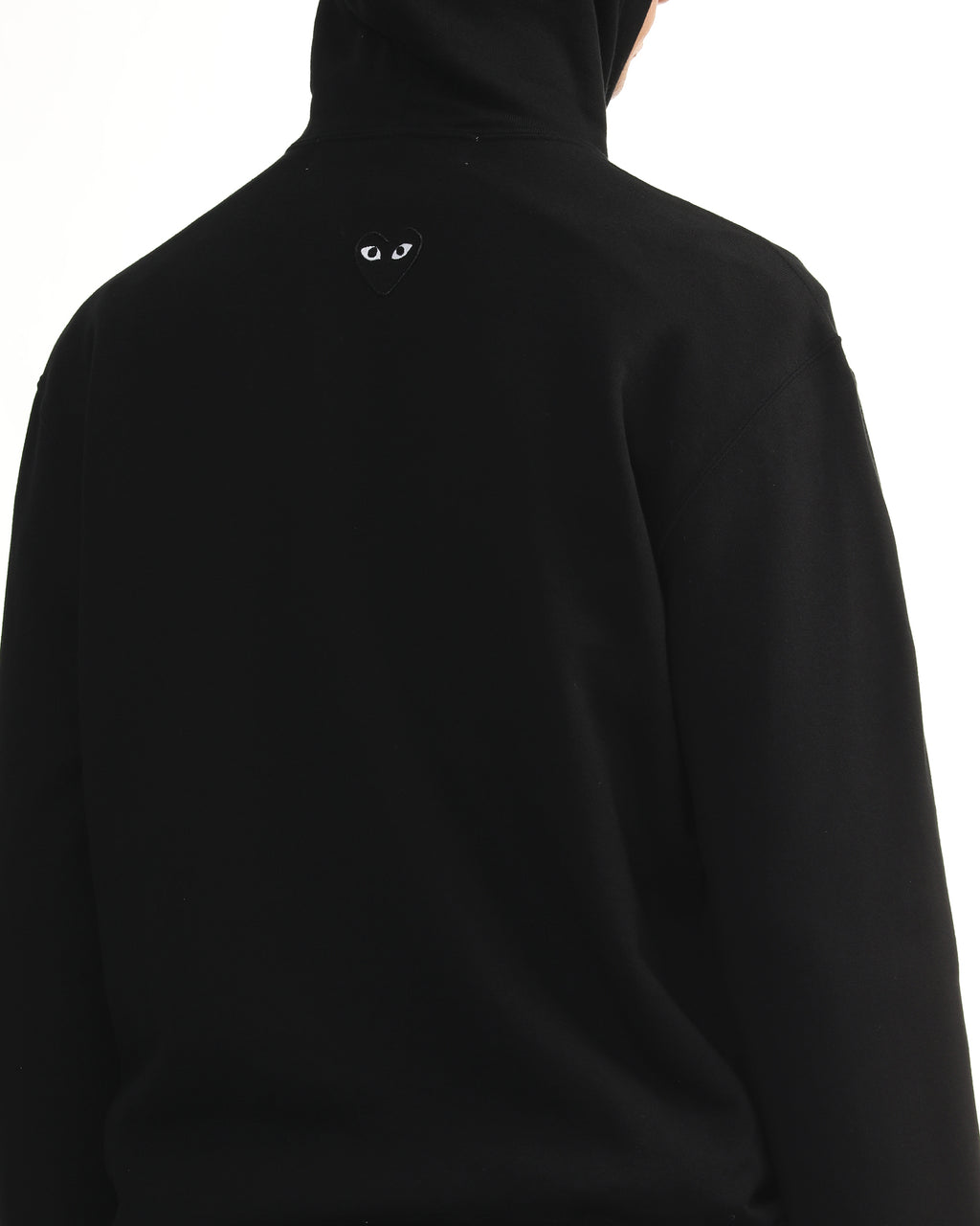 Heart emblem zip-up hoodie