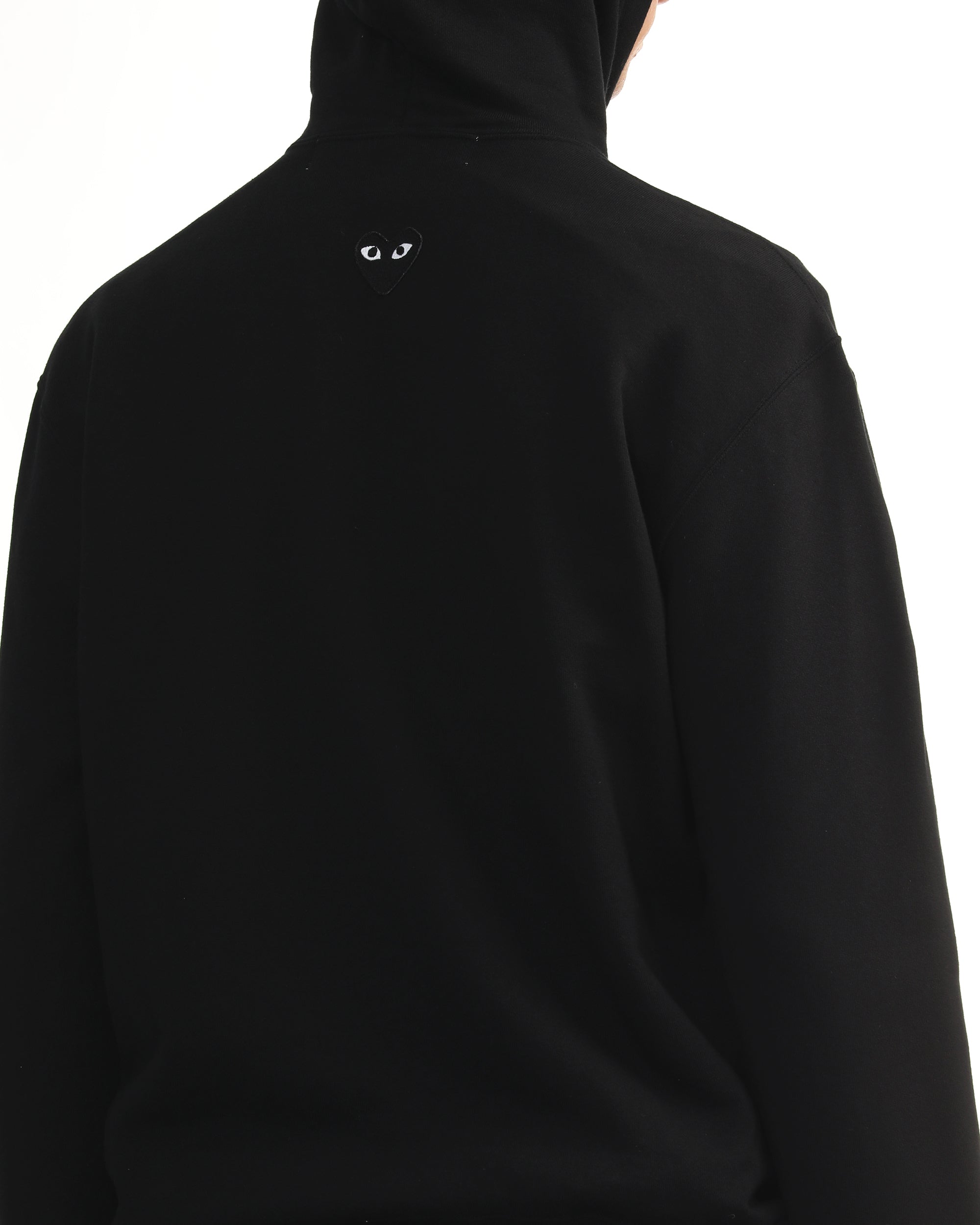 Heart emblem zip-up hoodie