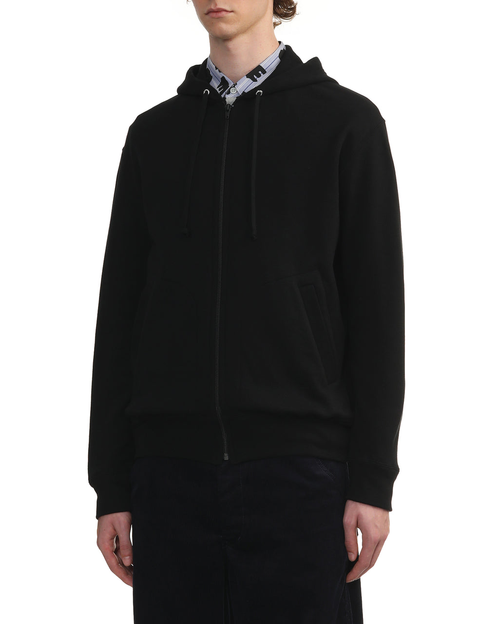 Heart emblem zip-up hoodie