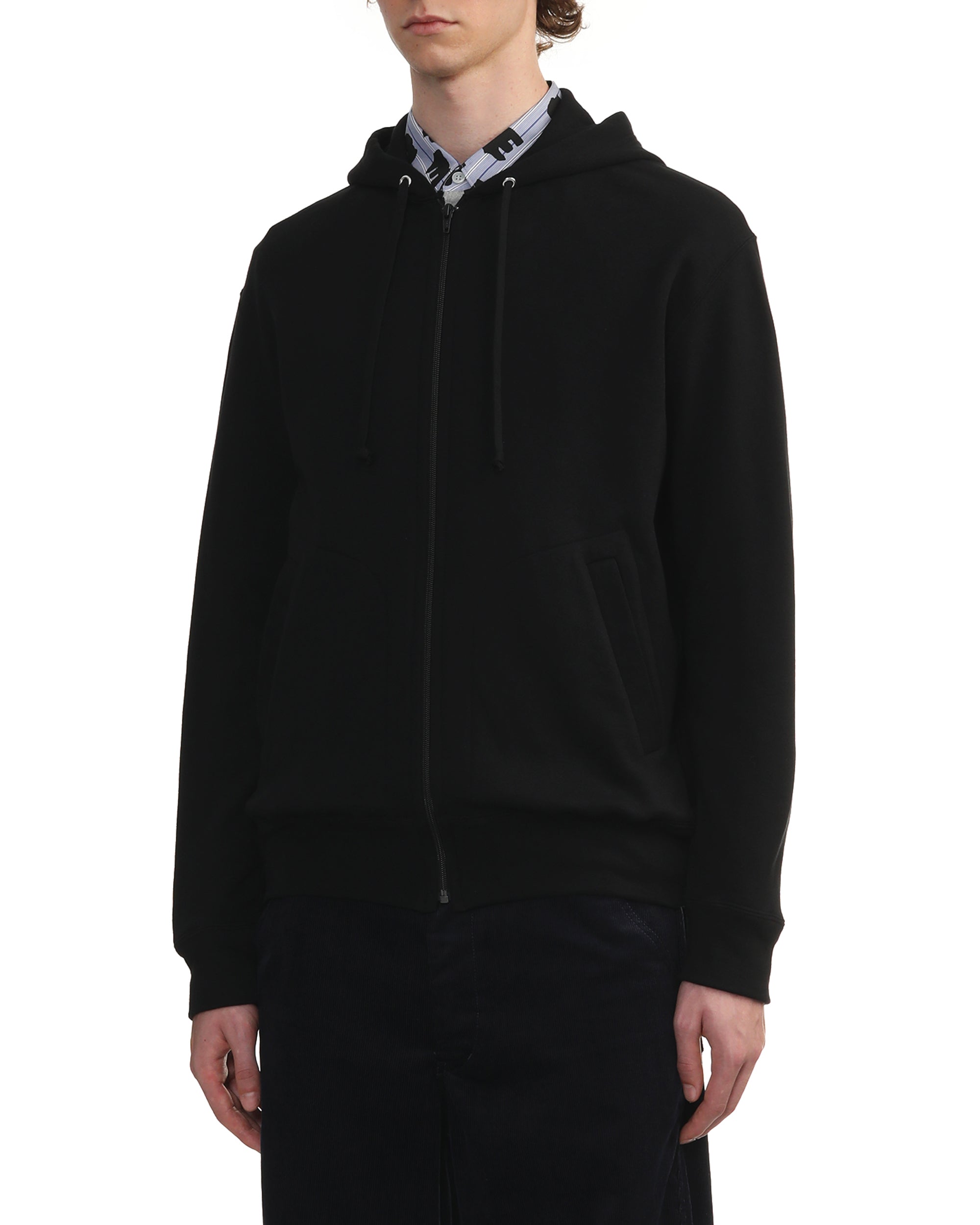 Heart emblem zip-up hoodie