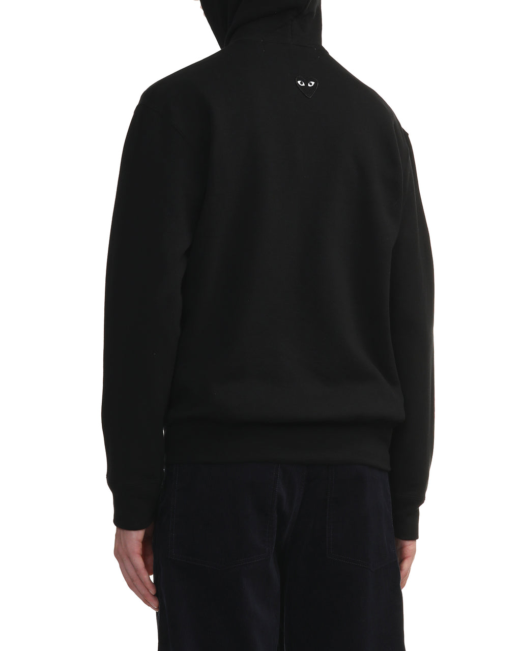 Heart emblem zip-up hoodie