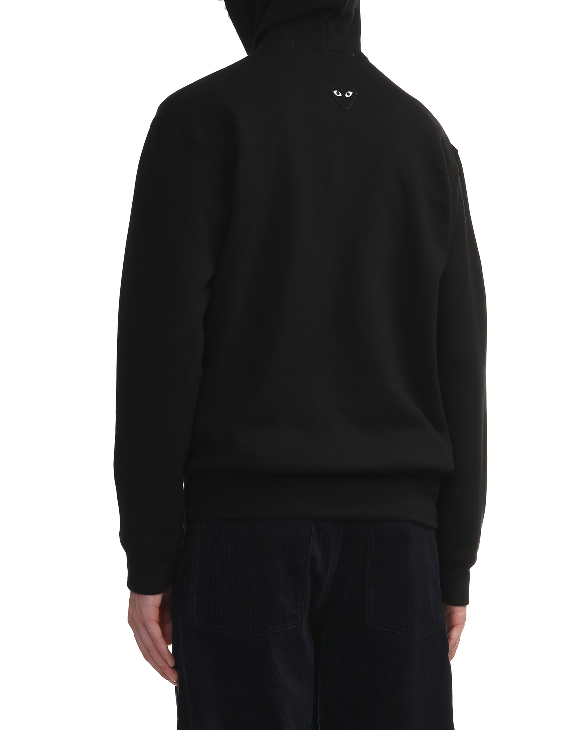 Heart emblem zip-up hoodie
