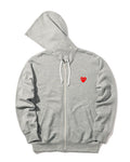 Heart logo zip hoodie