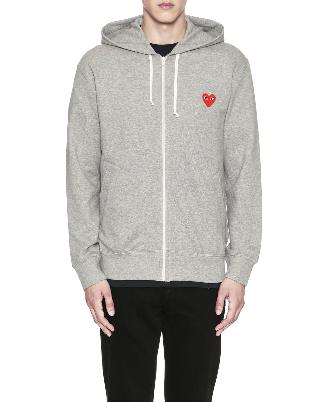 Heart logo zip hoodie