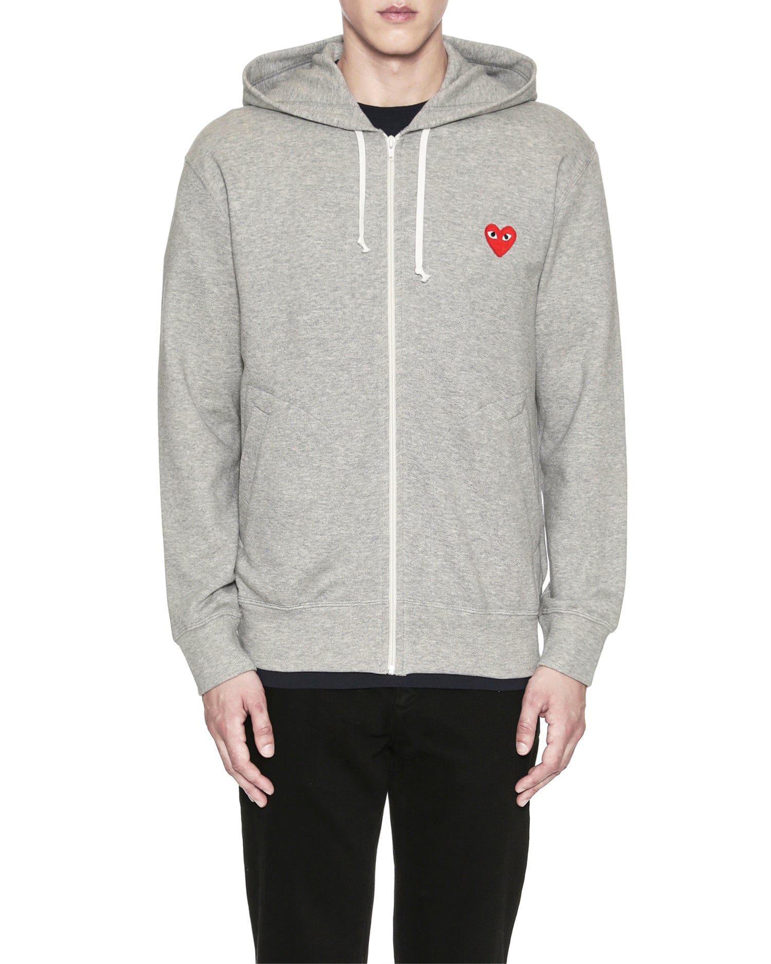 Heart logo zip hoodie